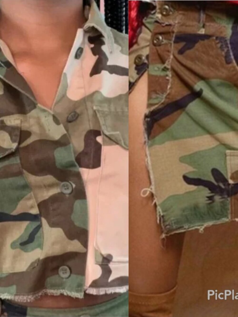 🎉 NEW CAMOUFLAGE SET CROP TOP AND SKIRT